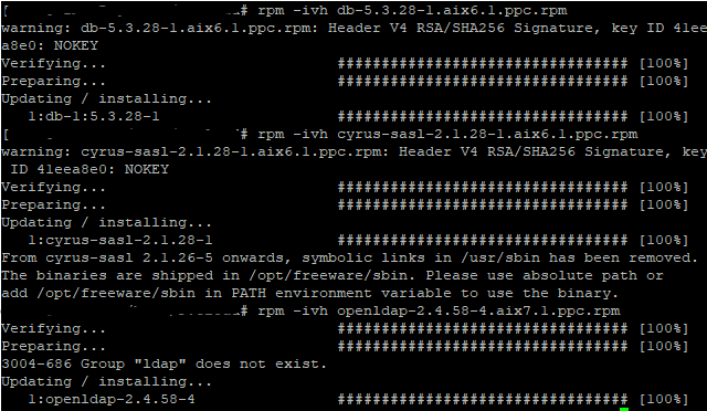 Install the remaining dependency packages (db, Cyrus SASL, OpenLDAP).