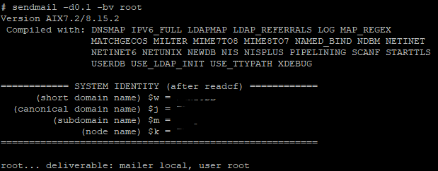 checking version and details of currently installed sendmail.